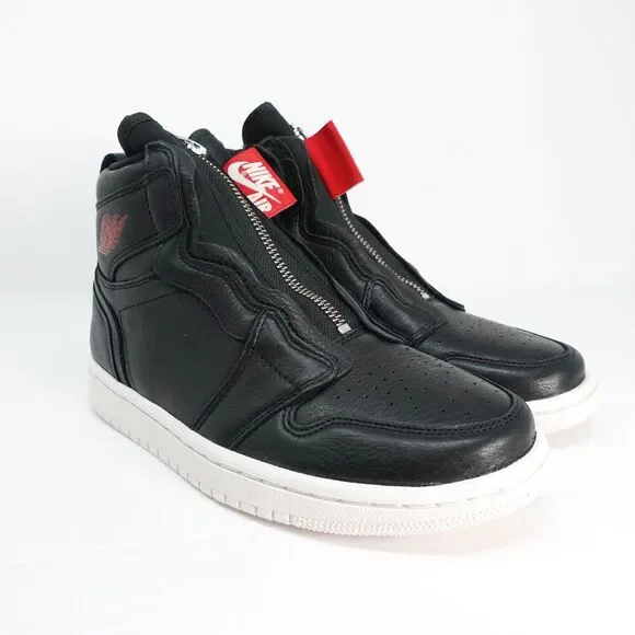 Women's Nike Air Jordan 1 Hi Zip Size 6 AT0575 006 Black Gym Red
